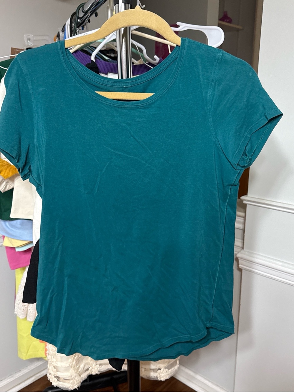 lululemon athletica Teal Short Sleeve Crewneck Tee